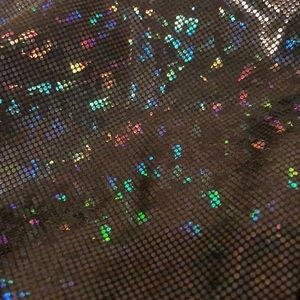 Orange Cosmic Mermaid Holographic Hooded Crop Top